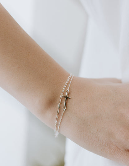 Petite Paperclip Bracelet - Sterling Silver