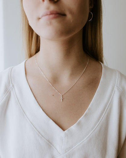 Cross Necklace - Sterling Silver