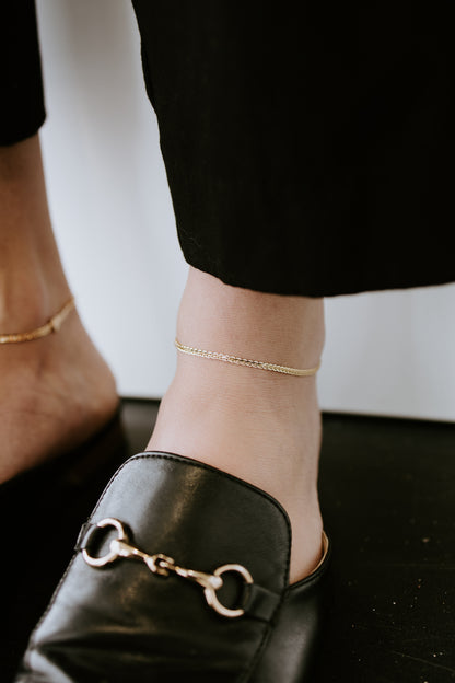 Gold Braided Anklet