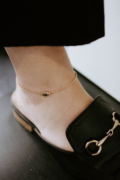 Heart Charm Anklet