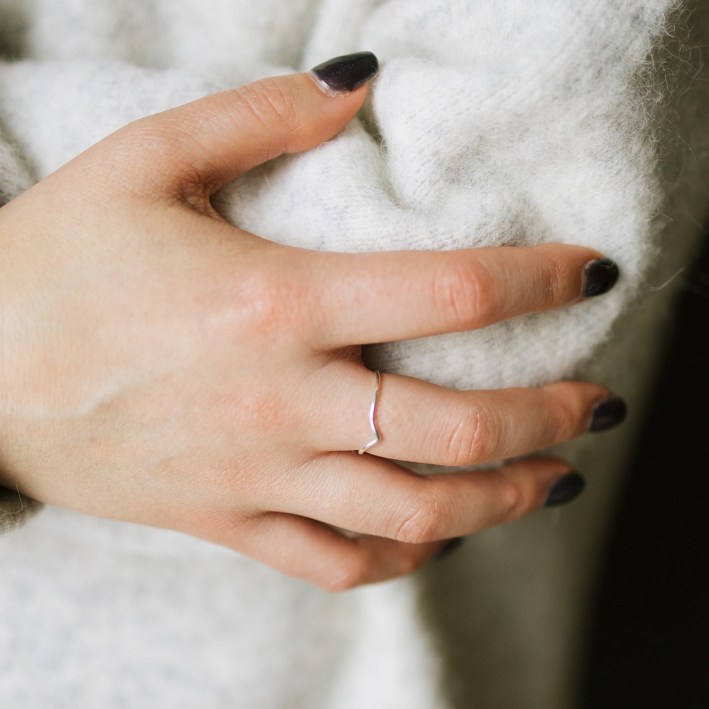 Sterling Silver Chevron Ring