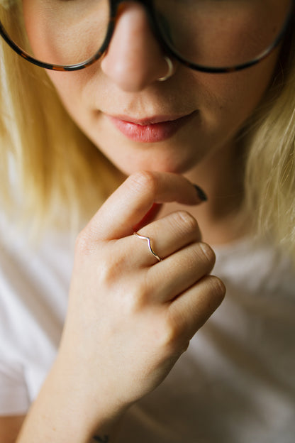 Sterling Silver Chevron Ring