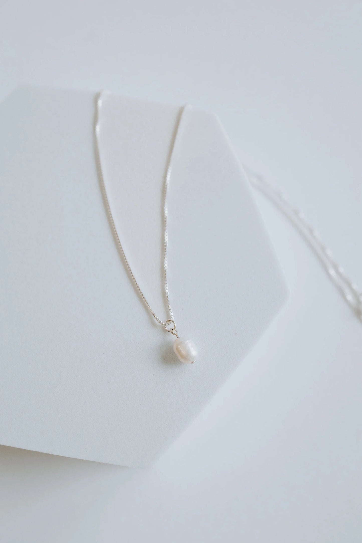 Sterling Silver Freshwater Pearl Drop Necklace