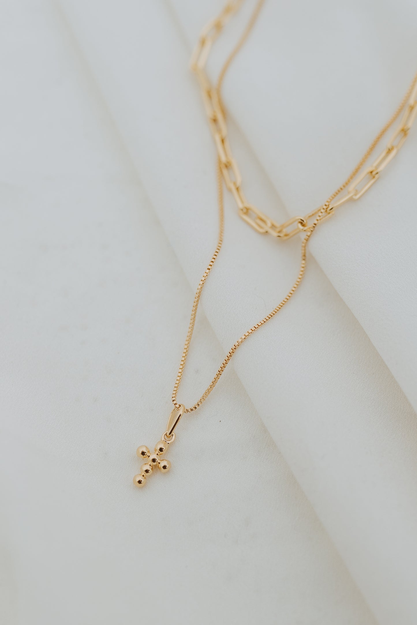 Bubble Cross Necklace