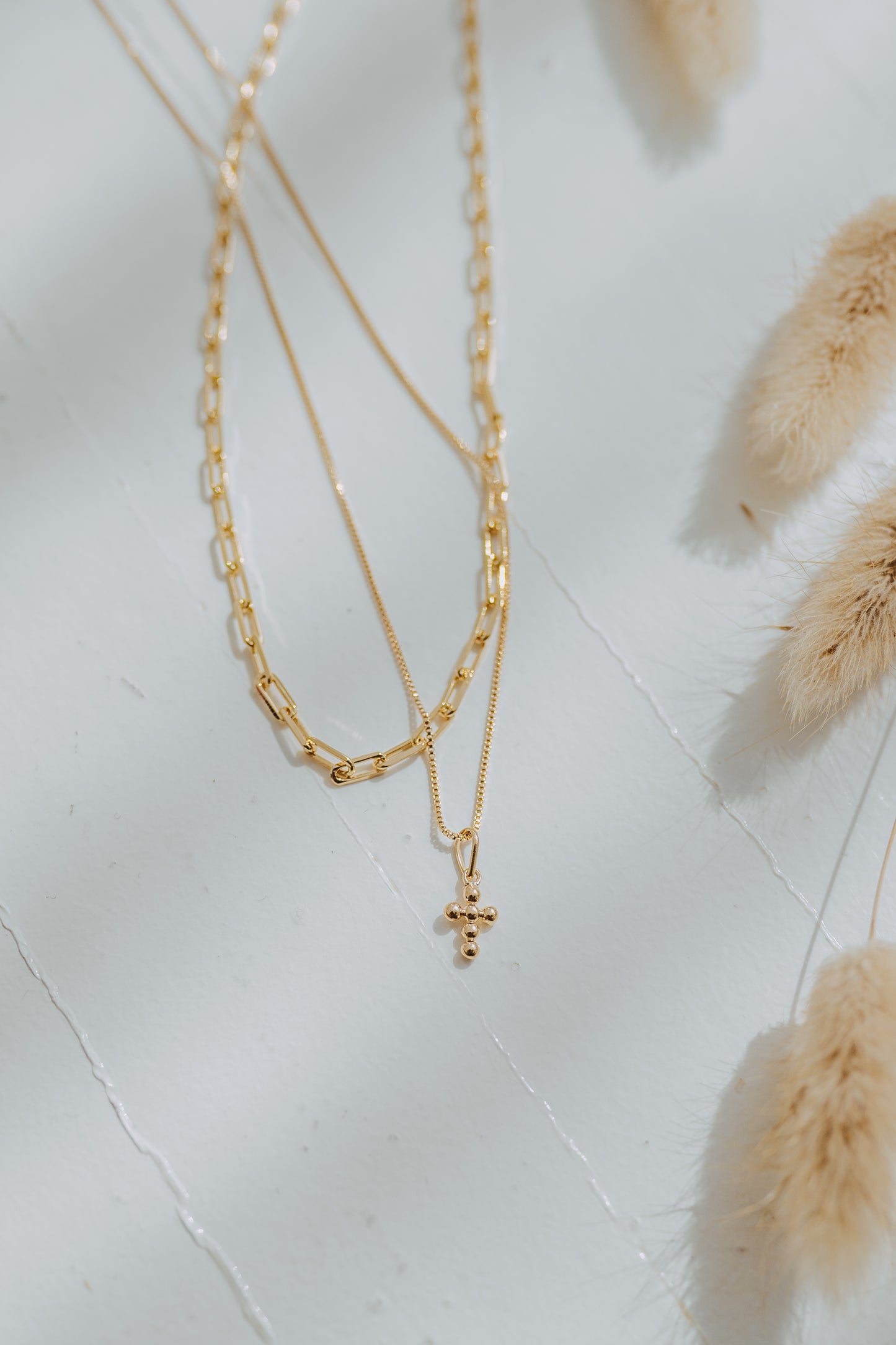 Bubble Cross Necklace