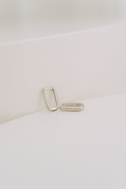 Lux - Silver Twist Hoops