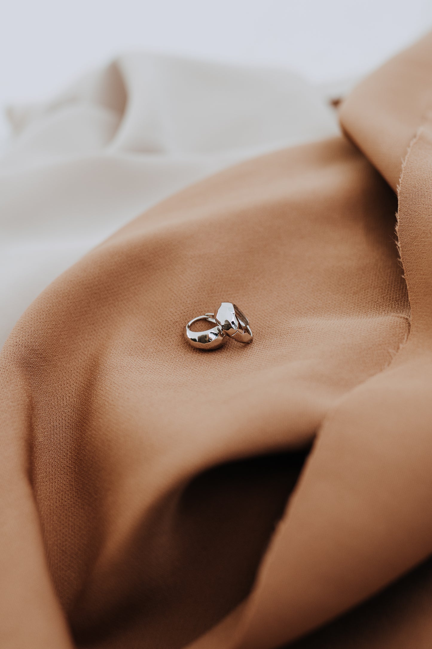 The Hammered Huggies - Sterling Silver