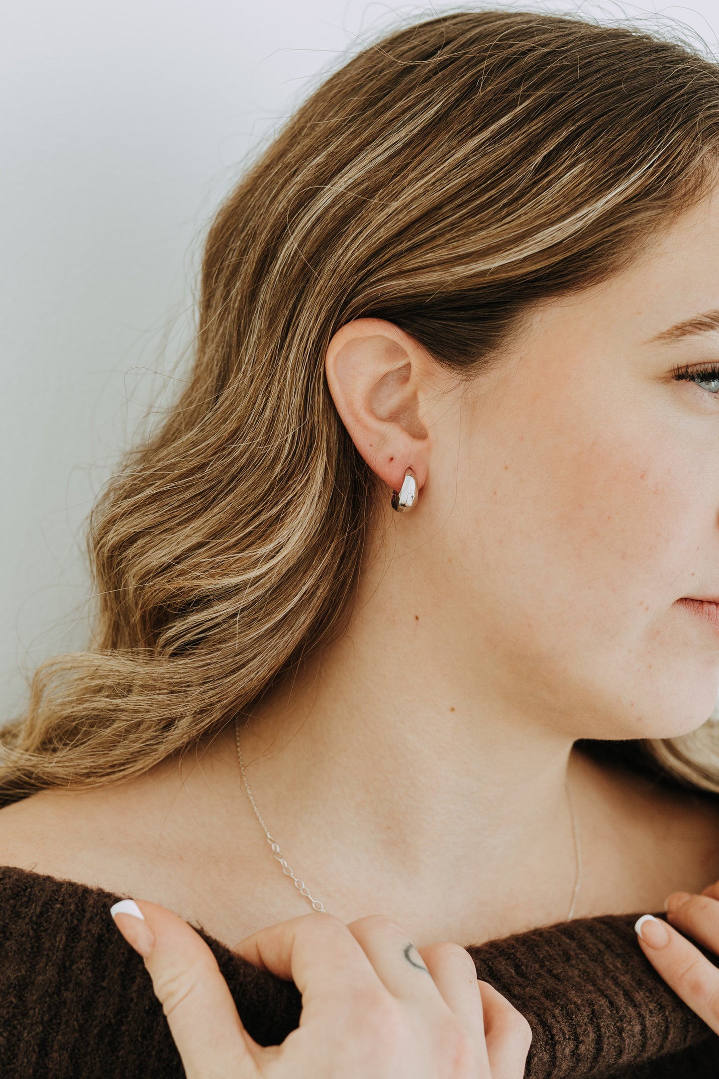 The Hammered Huggies - Sterling Silver