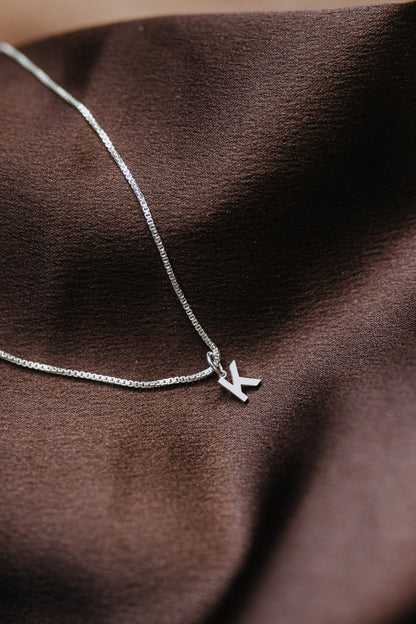 Mini Letter Necklace - Sterling Silver