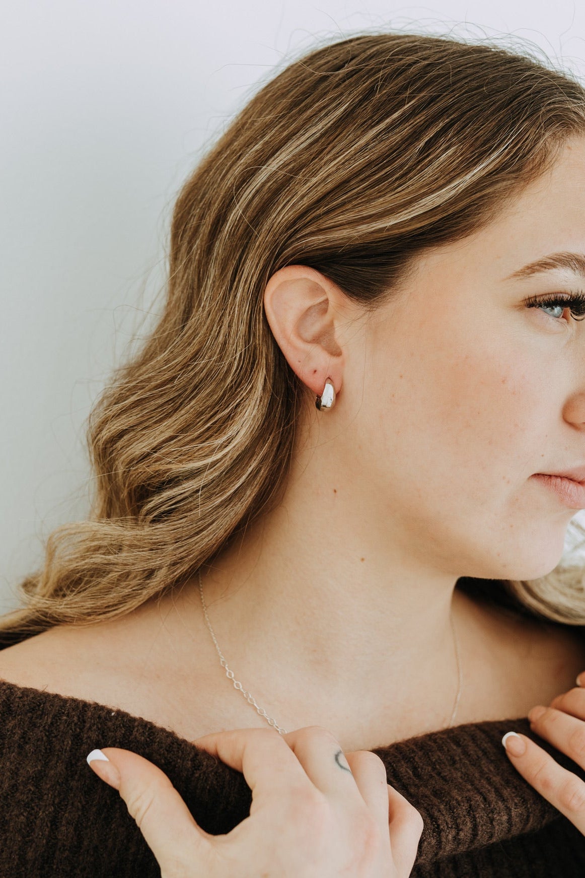 The Hammered Huggies - Sterling Silver