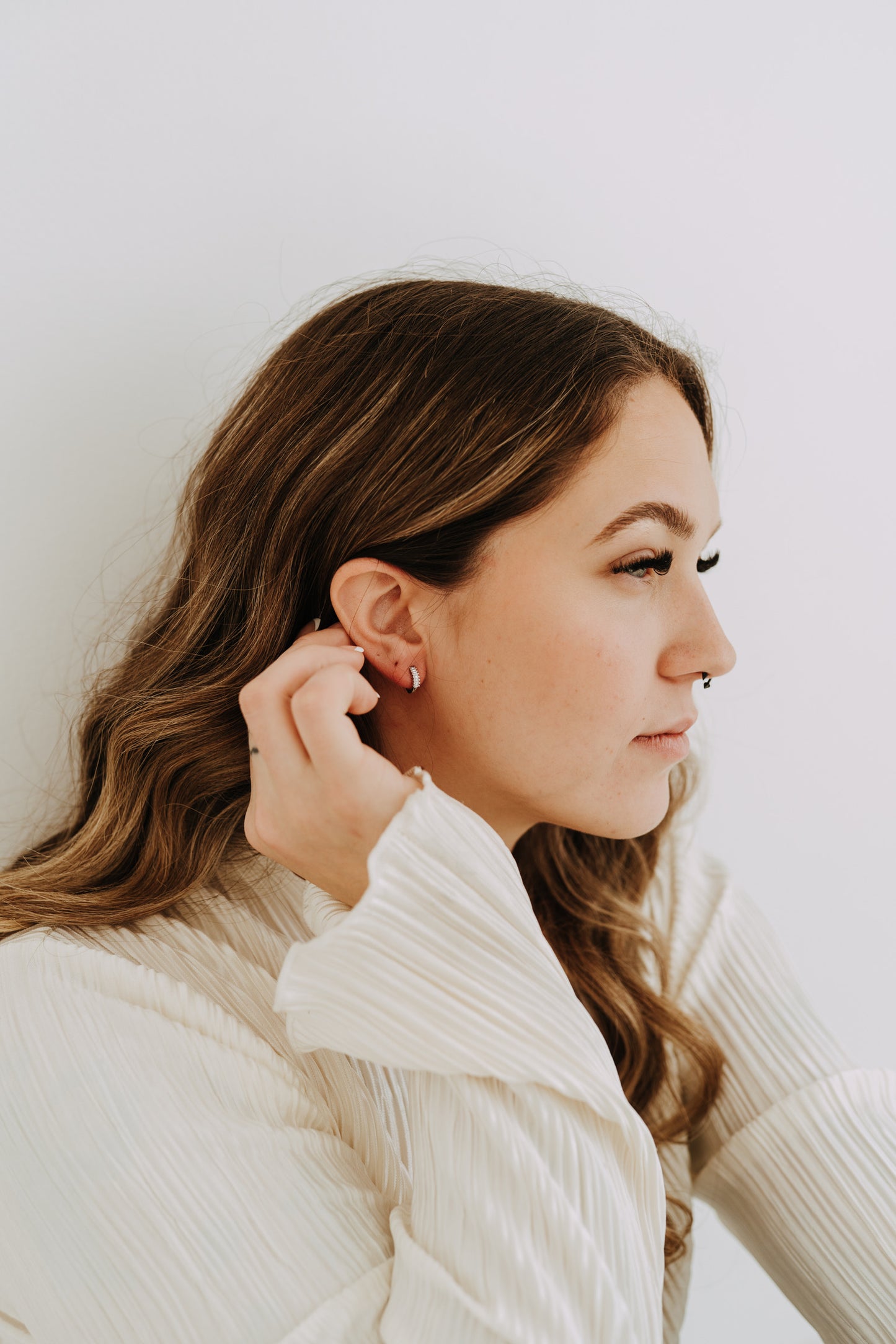 The Diana Huggies - Sterling Silver