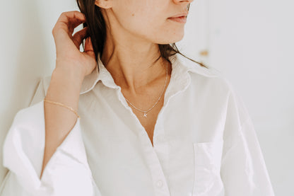Mini Letter Necklace - Sterling Silver