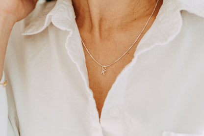 Mini Letter Necklace - Sterling Silver