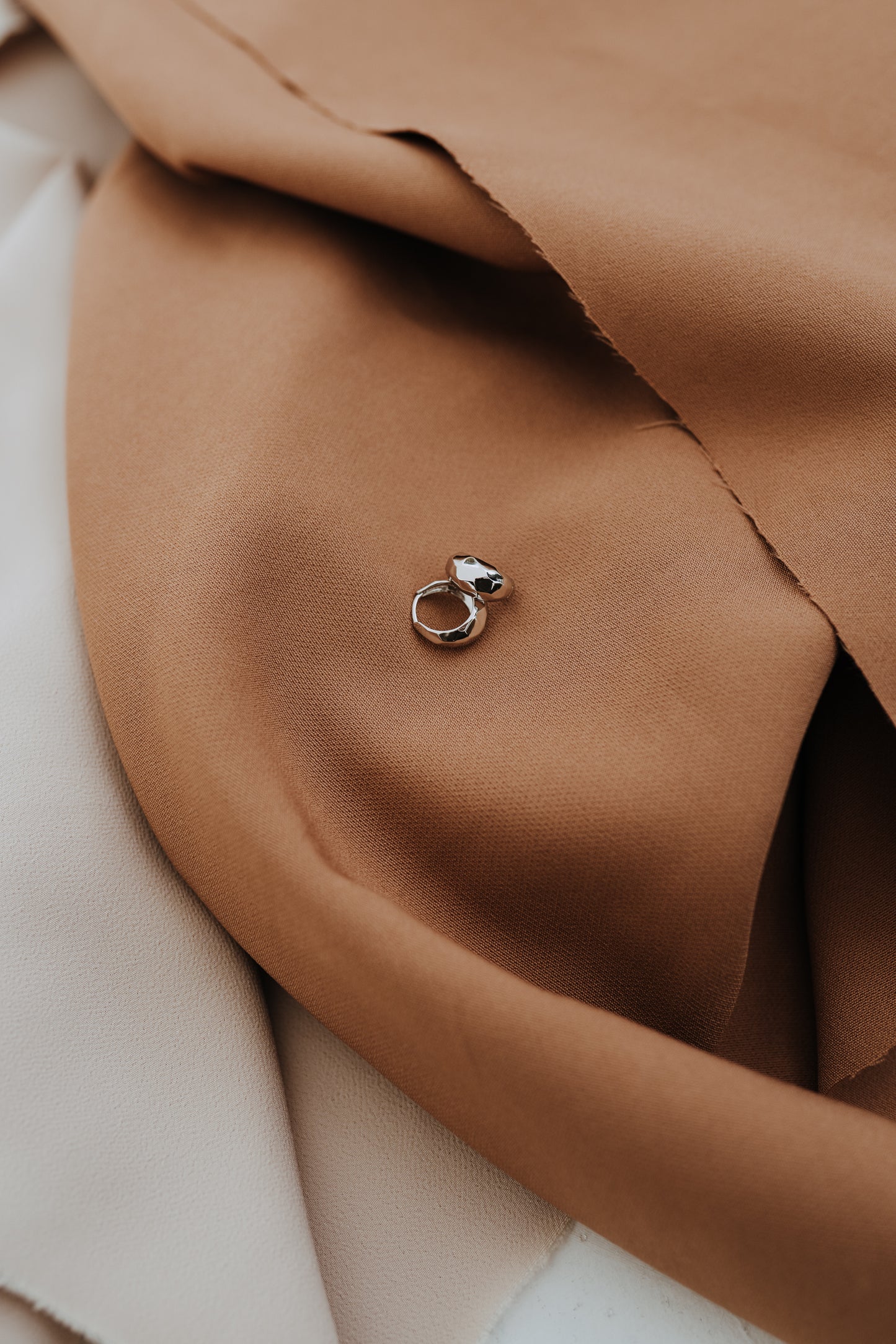 The Hammered Huggies - Sterling Silver