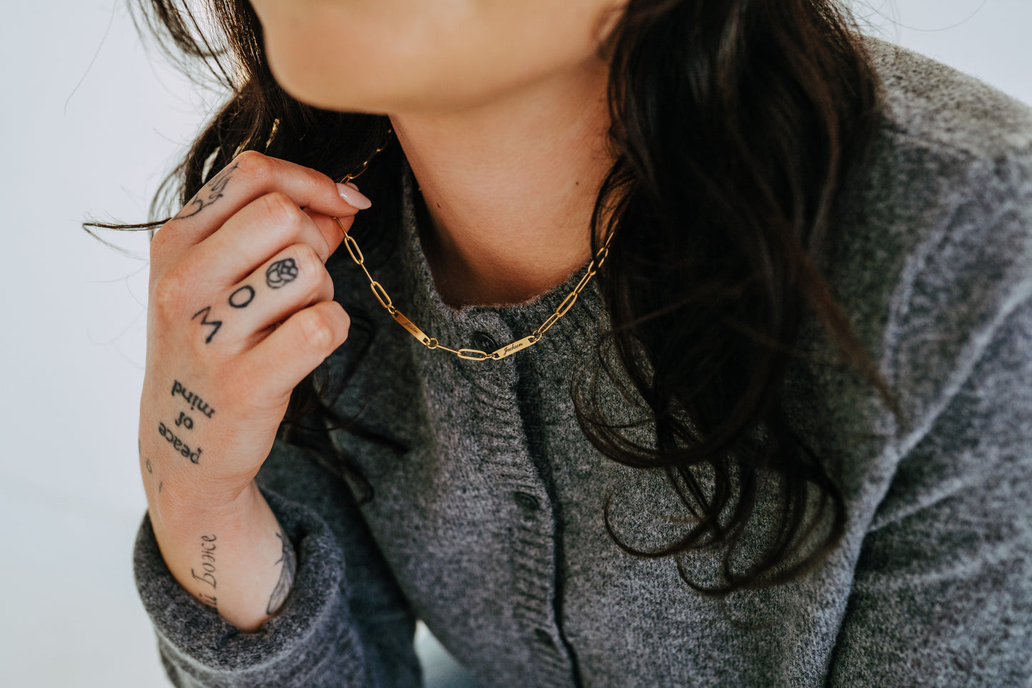 Engraved 2 Bar Necklace