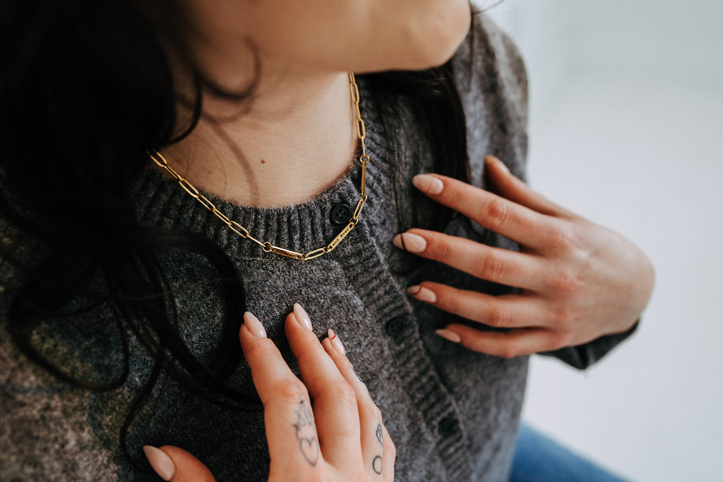 Engraved 3 Bar Necklace