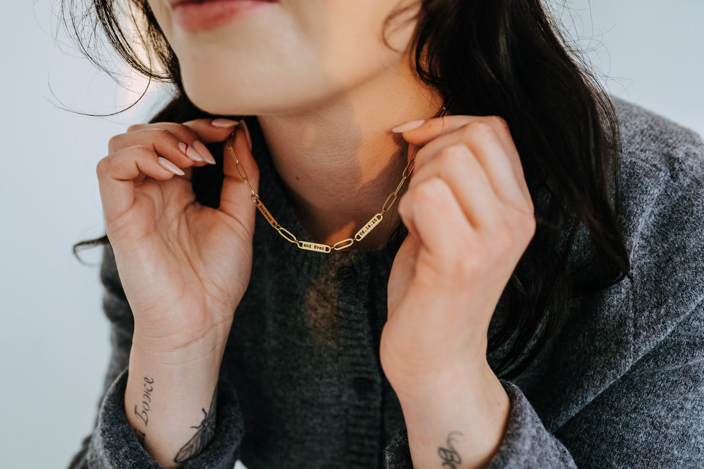 Engraved 3 Bar Necklace