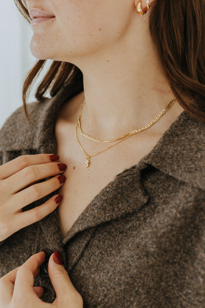 Sparkle Letter Pendant Necklace