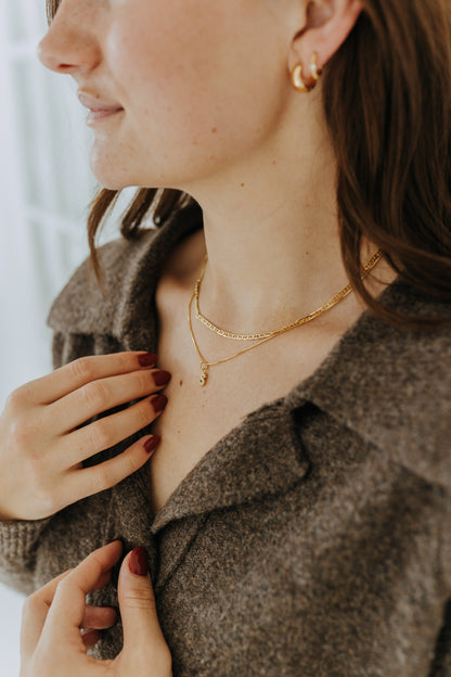 Sparkle Letter Pendant Necklace