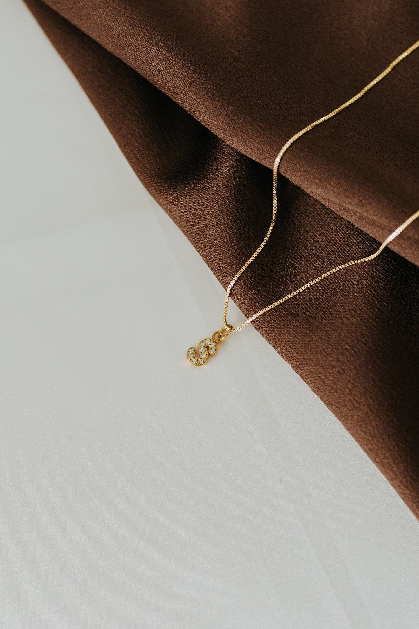 Sparkle Letter Pendant Necklace