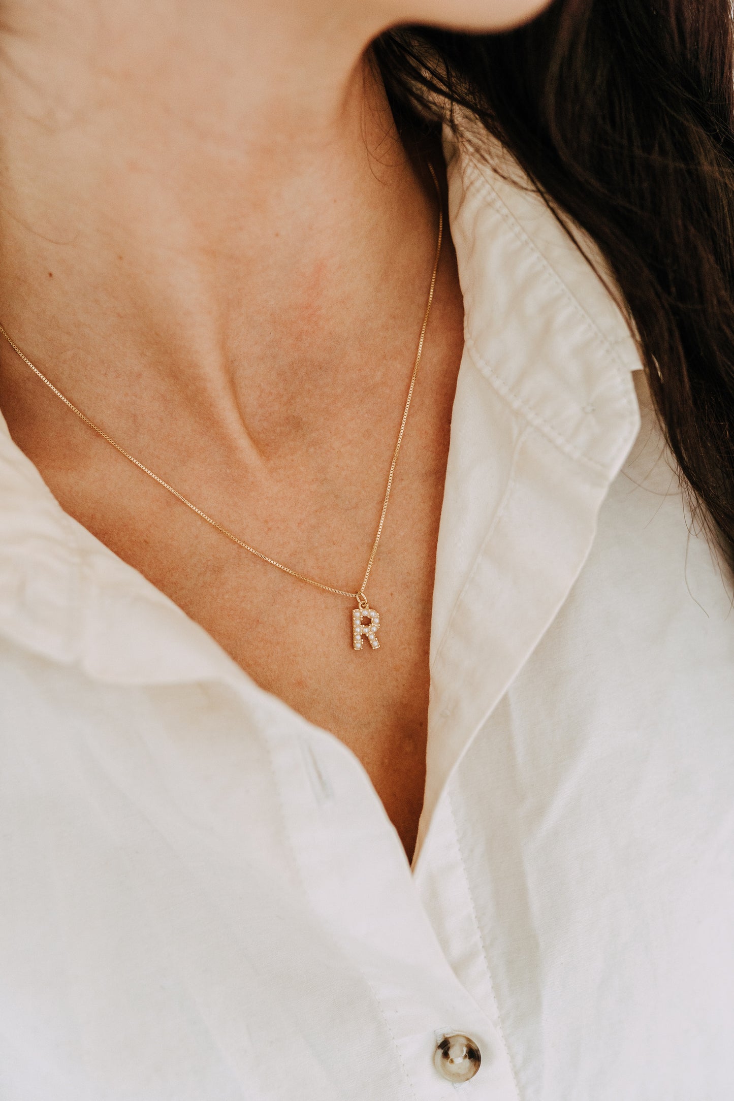 Pearl Letter Necklace