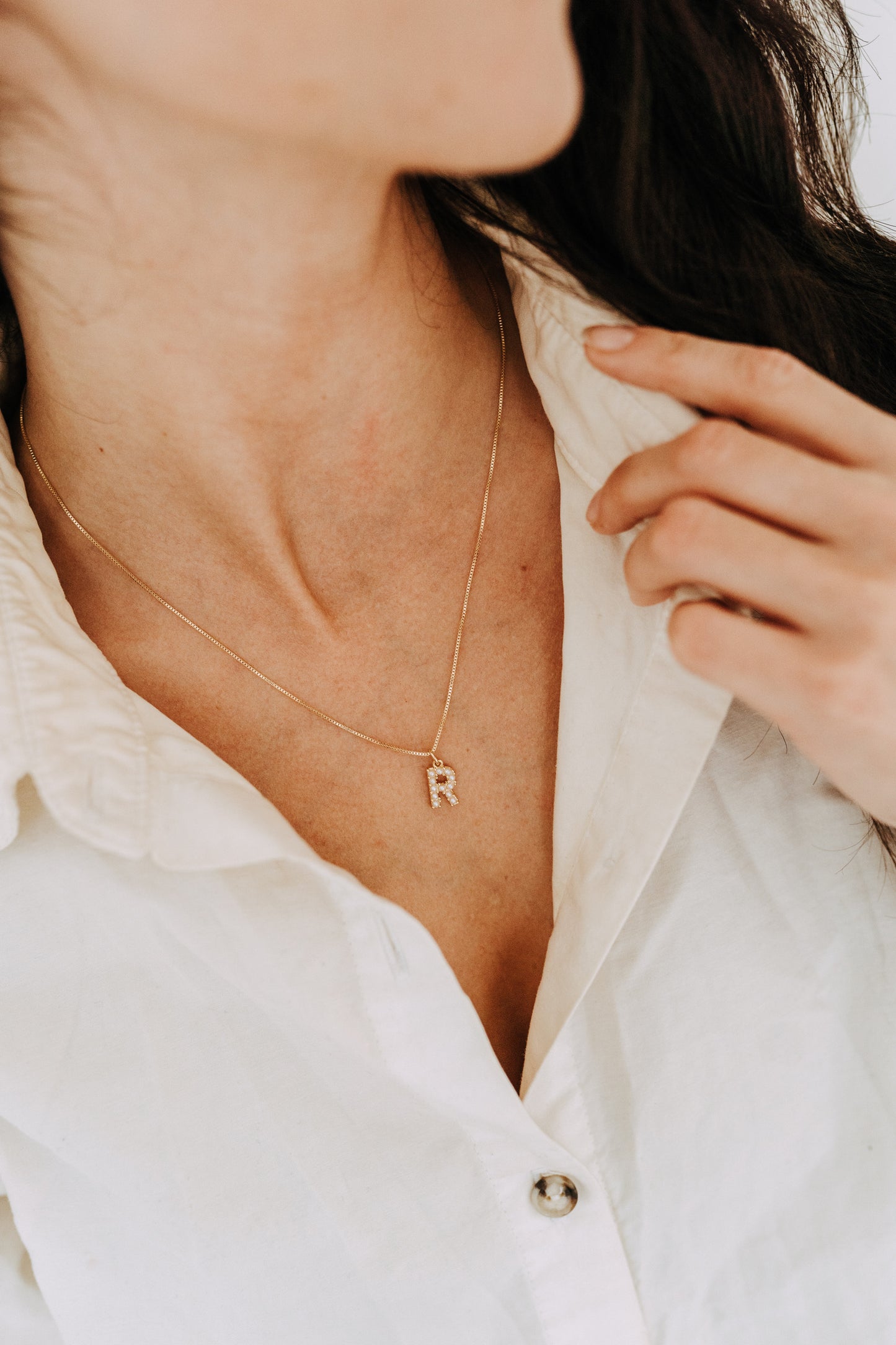 Pearl Letter Necklace