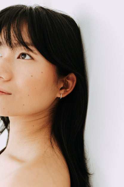 Halo Hoops Sterling Silver