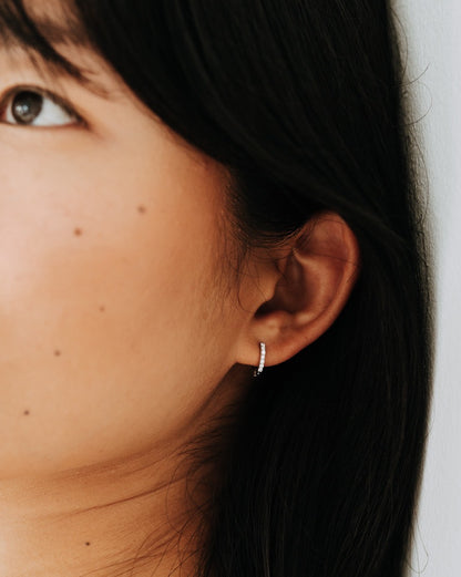 Halo Hoops Sterling Silver