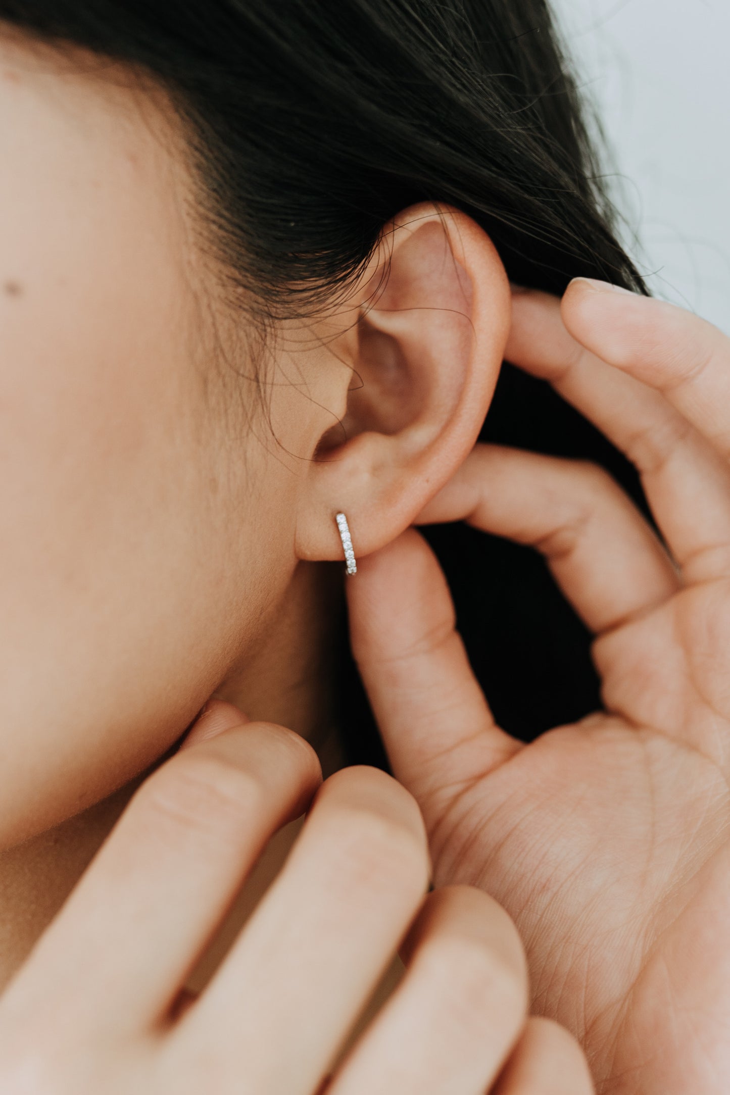 Halo Hoops Sterling Silver