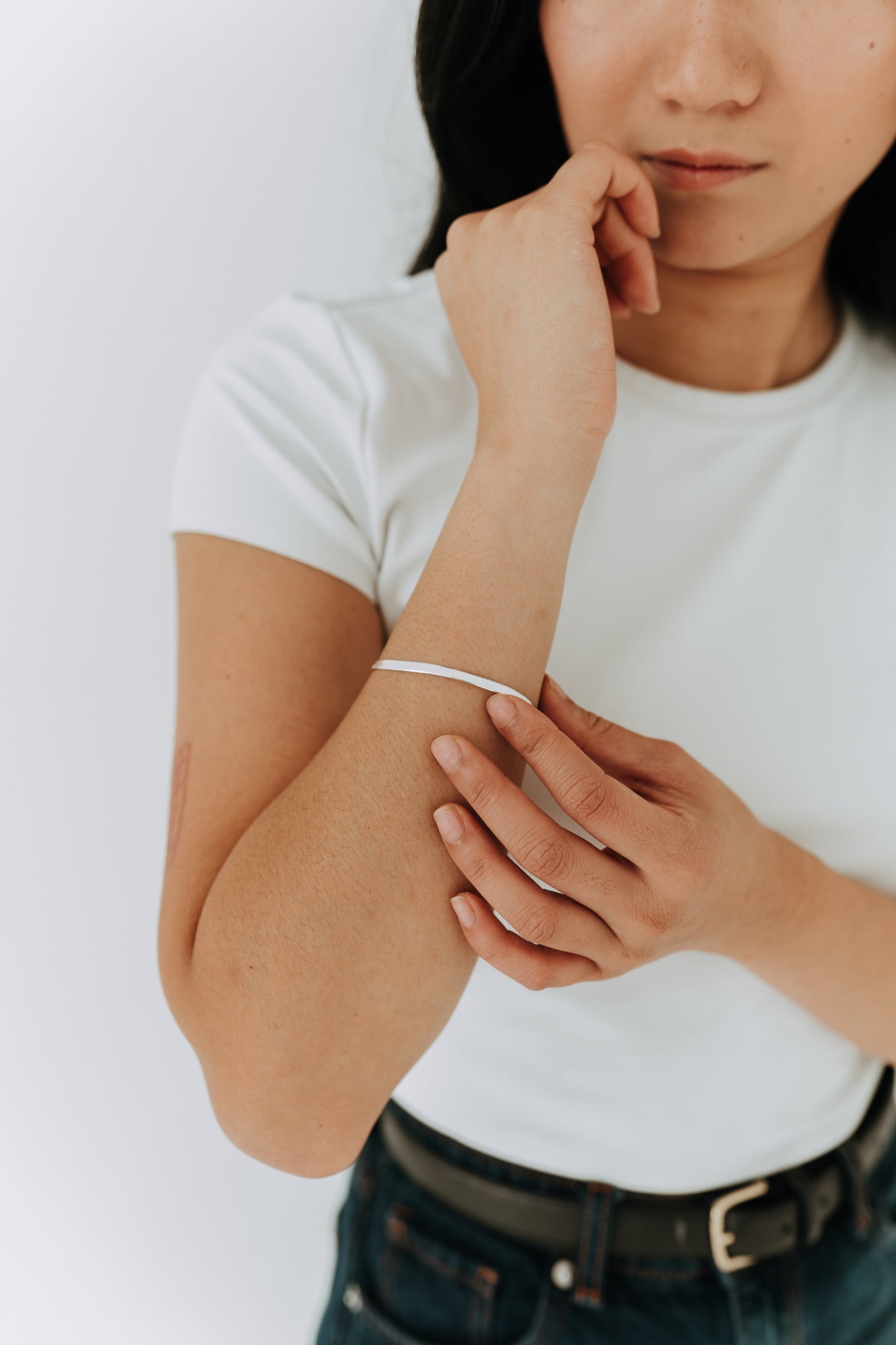 3mm Sterling Silver Herringbone Bracelet