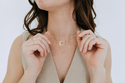 Handwritten Engraved Scalloped Circle