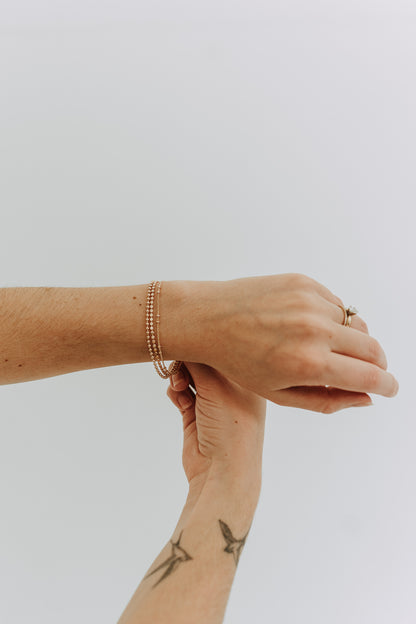 Triple Ball Chain Bracelet – 18k Gold Filled