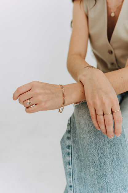 Triple Ball Chain Bracelet – 18k Gold Filled