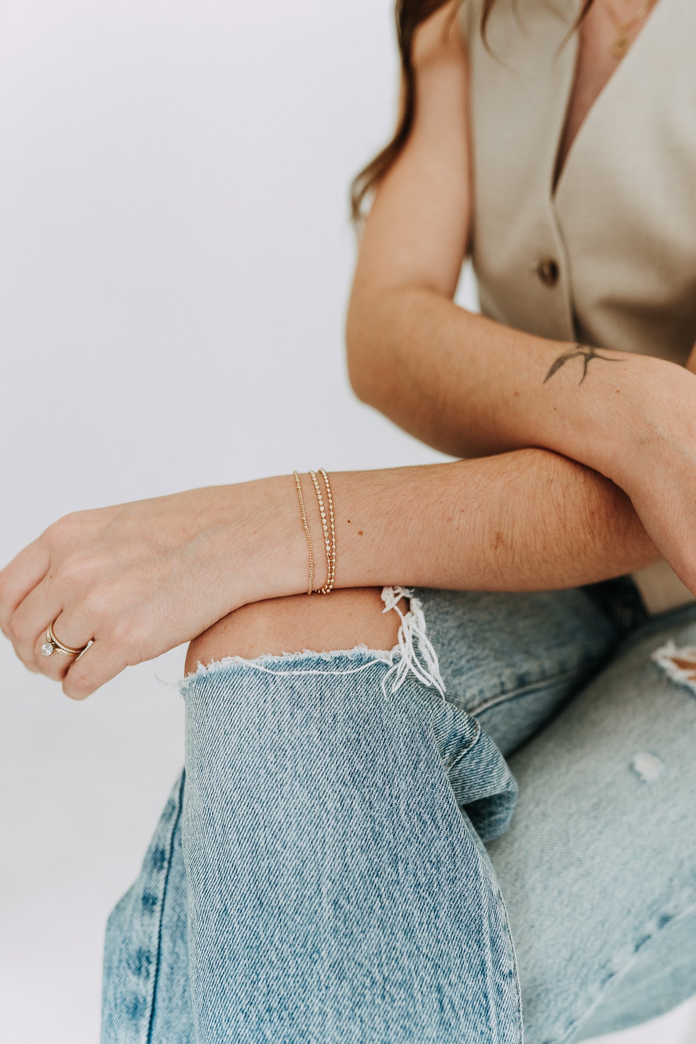 Triple Ball Chain Bracelet – 18k Gold Filled