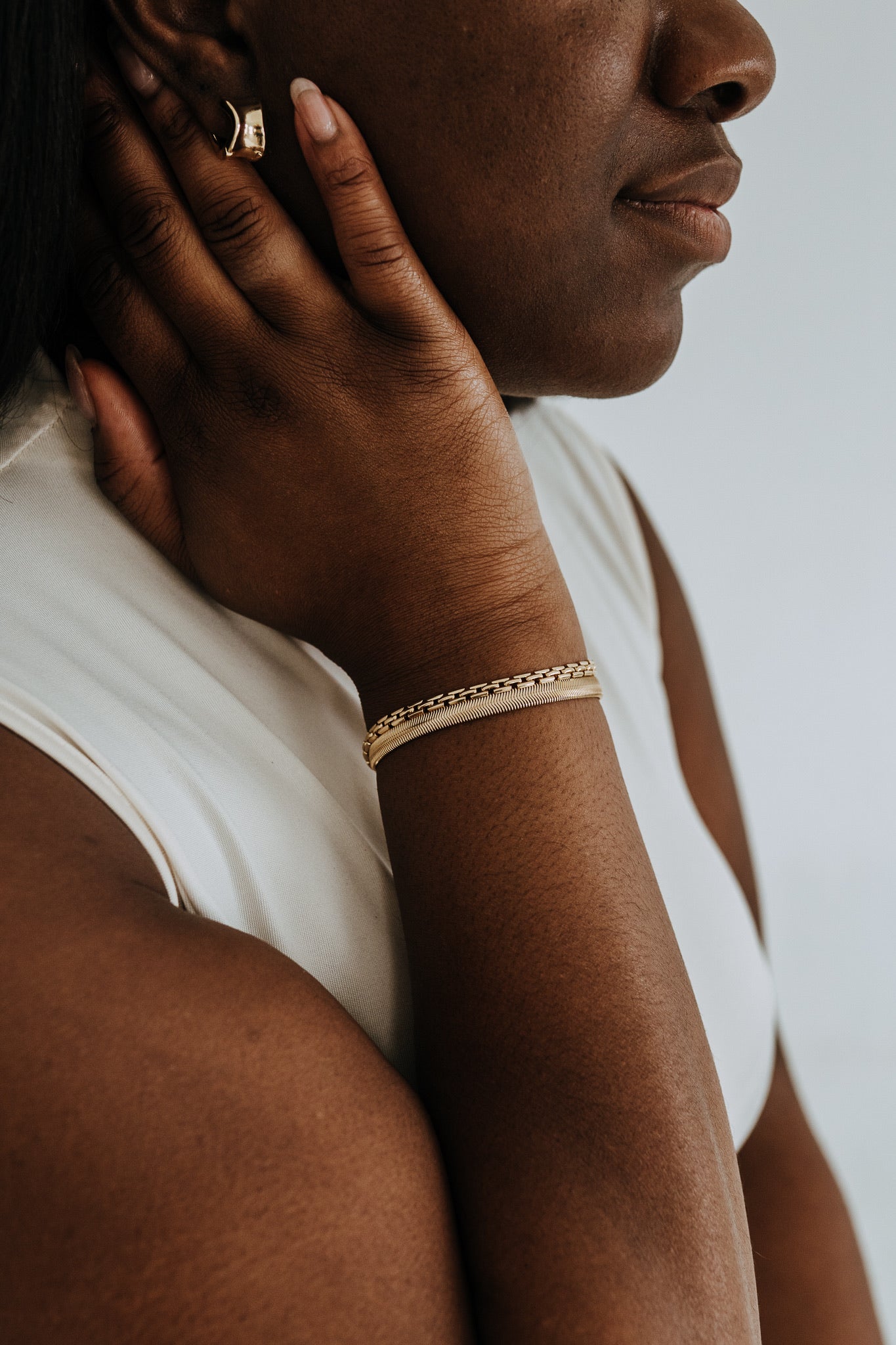 6mm Sol Bracelet – Gold Filled Herringbone Chain