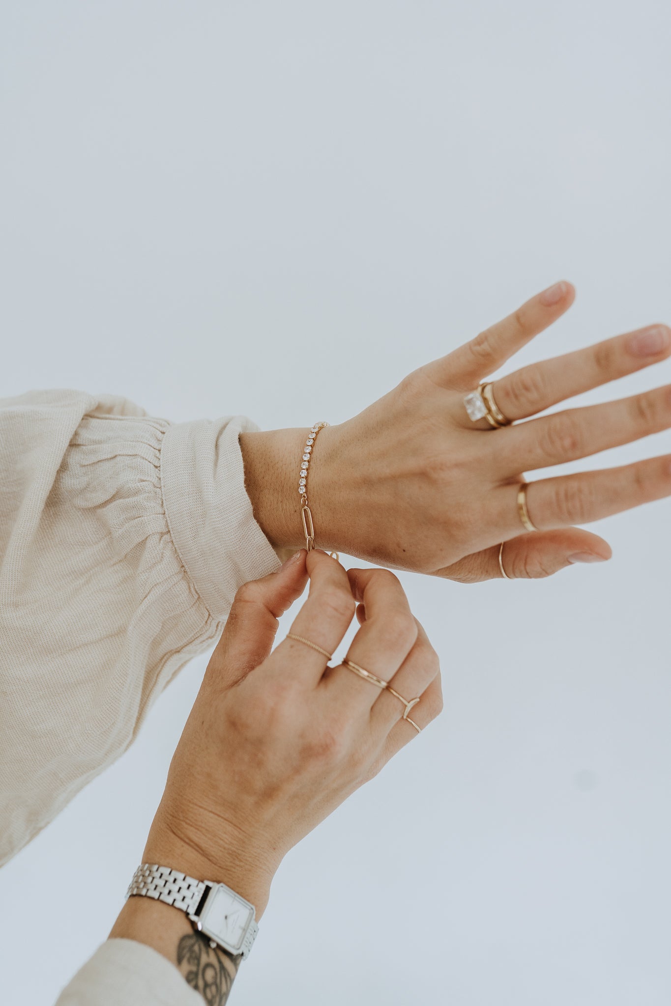 Paperclip Tennis Bracelet