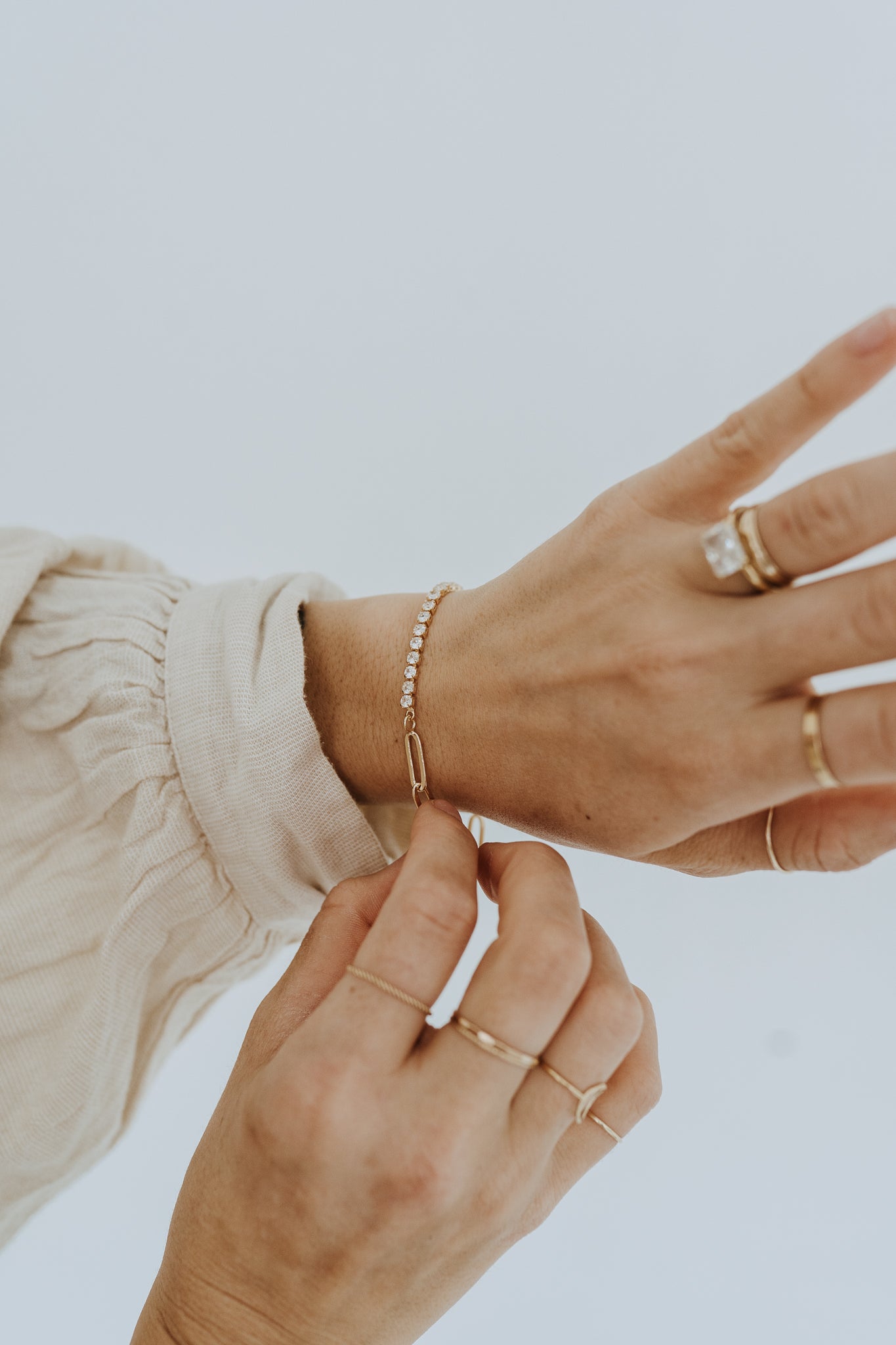 Paperclip Tennis Bracelet