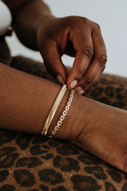 6mm Sol Bracelet – Gold Filled Herringbone Chain