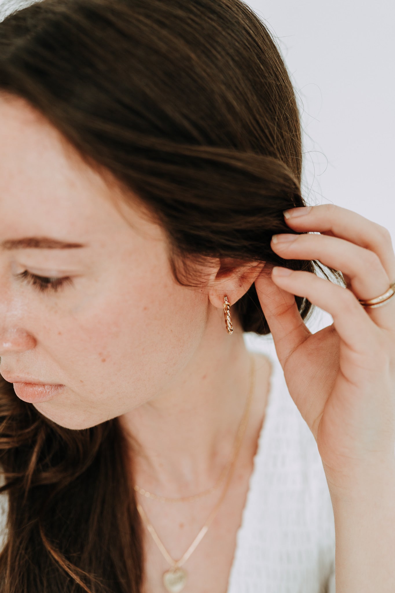 Magnolia Hoops – Gold Filled Twisted Hoops