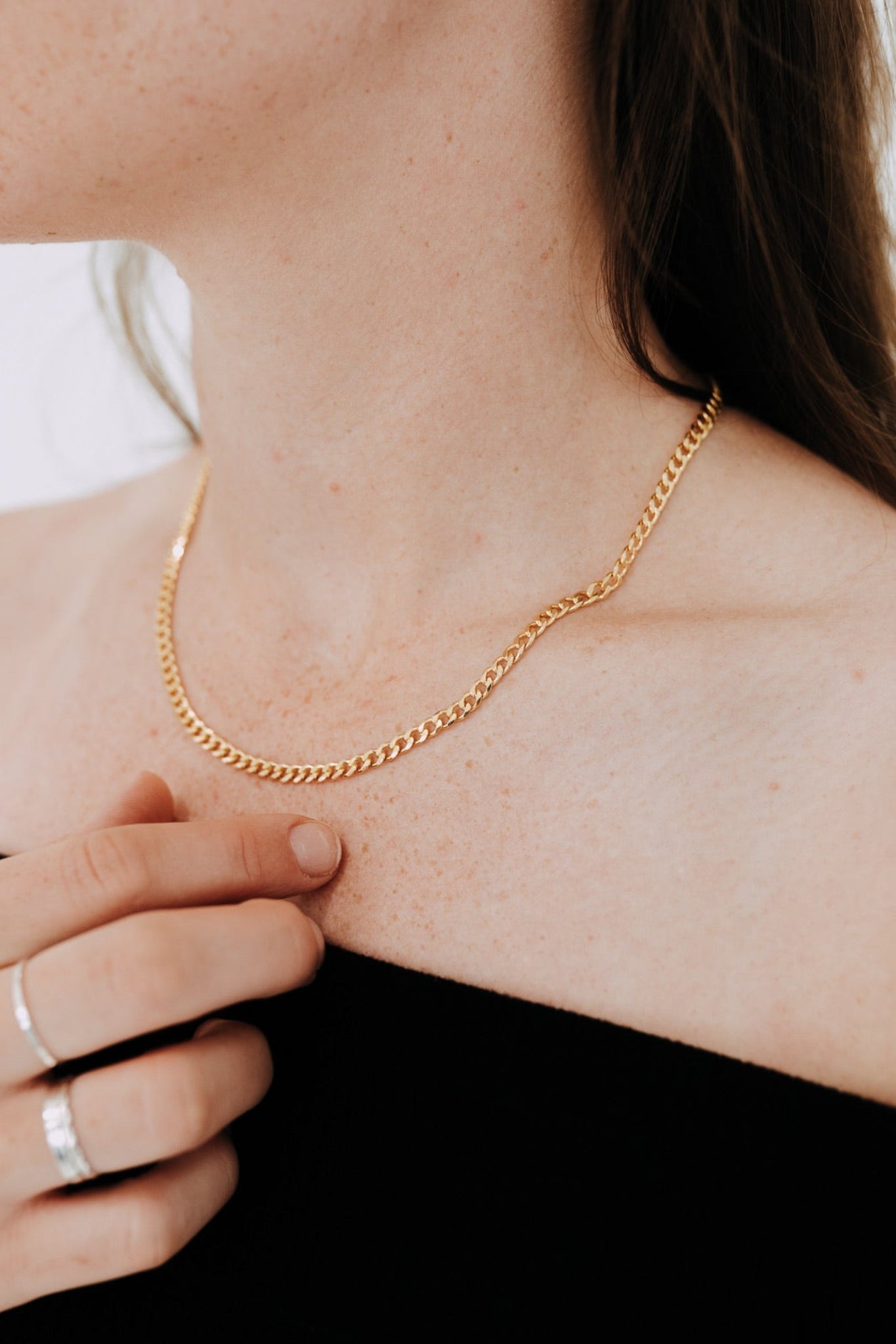 4mm Gold Filled Curb Chain Necklace | Classic Curb Chain