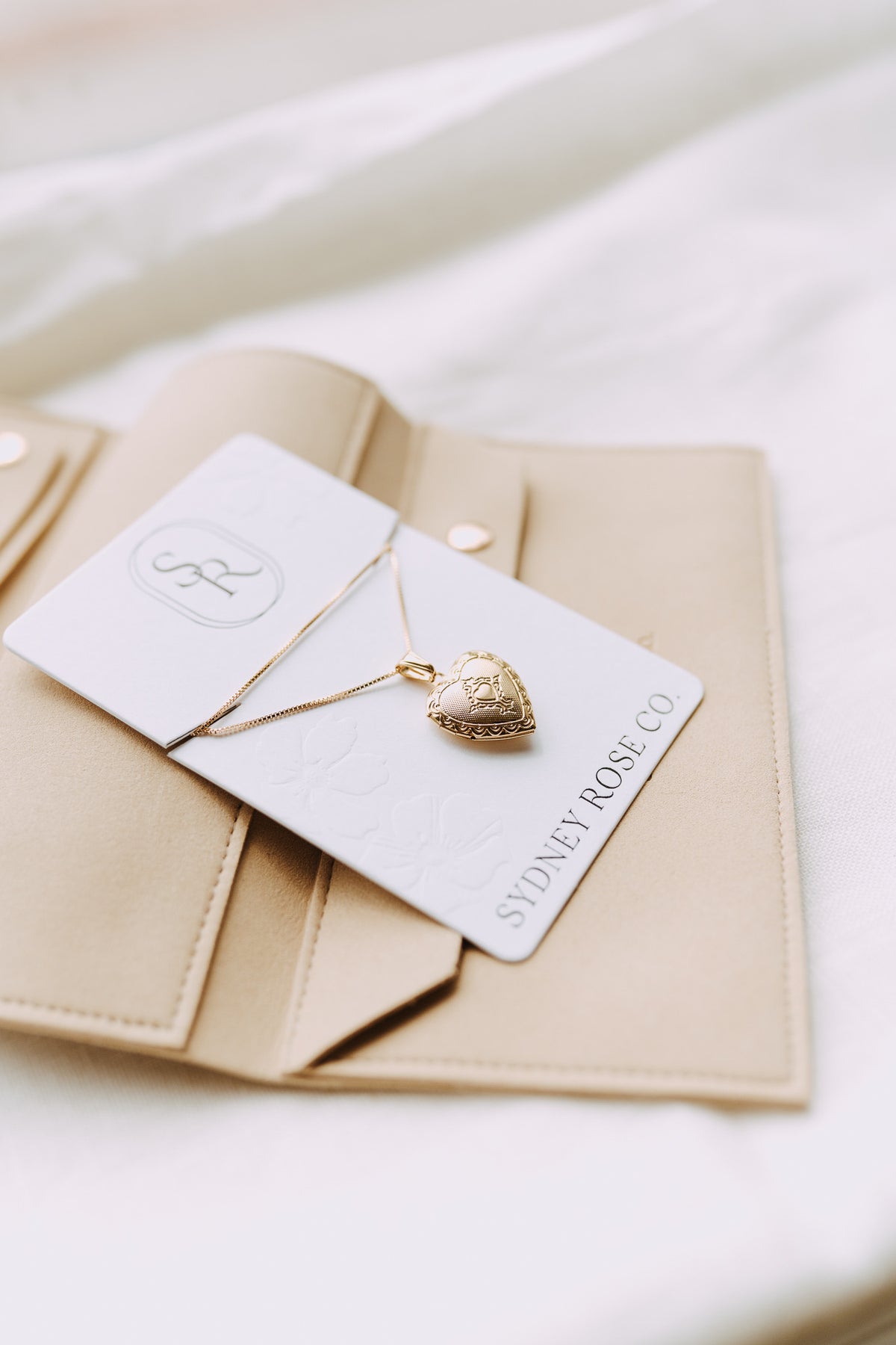 Engraved Heart Locket Necklace | 18K Gold Filled