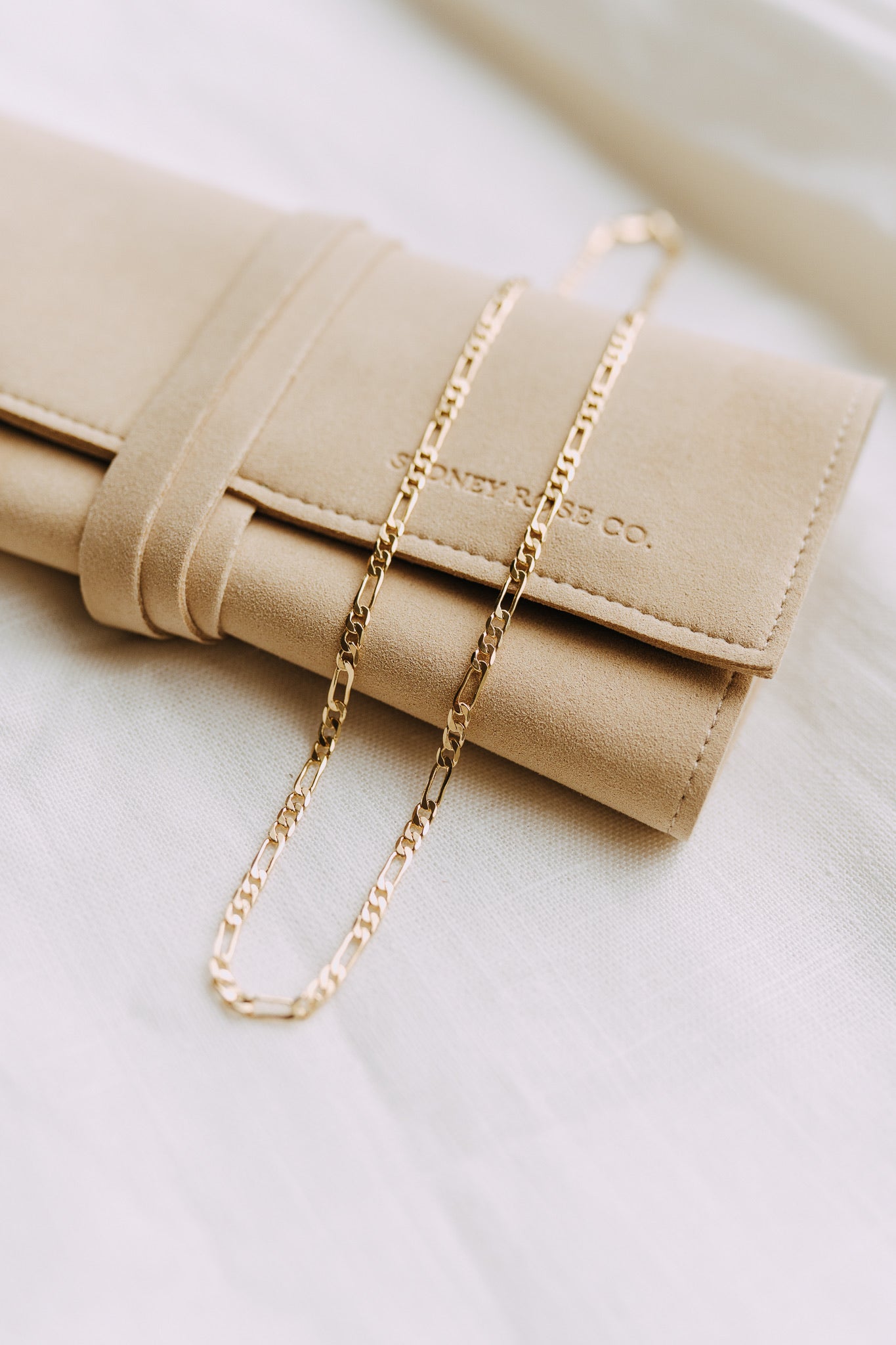 3mm Figaro Chain Necklace | 18k Gold Filled