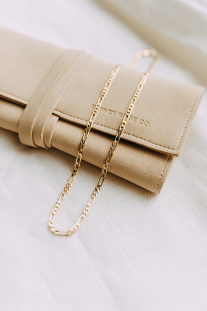3mm Figaro Chain Necklace | 18k Gold Filled
