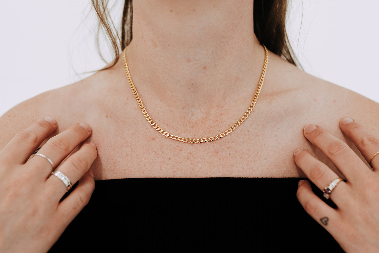 4mm Gold Filled Curb Chain Necklace | Classic Curb Chain