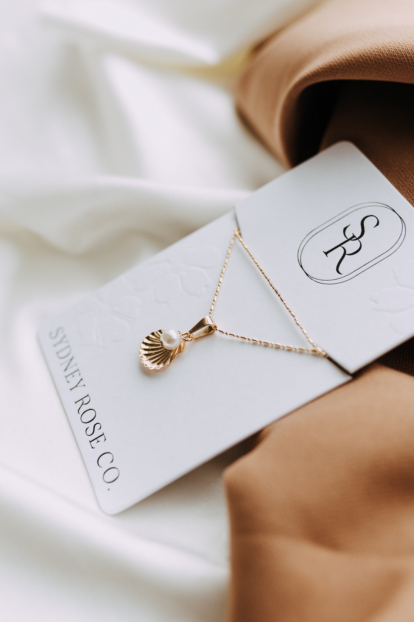 Pearl + Shell Gold Necklace