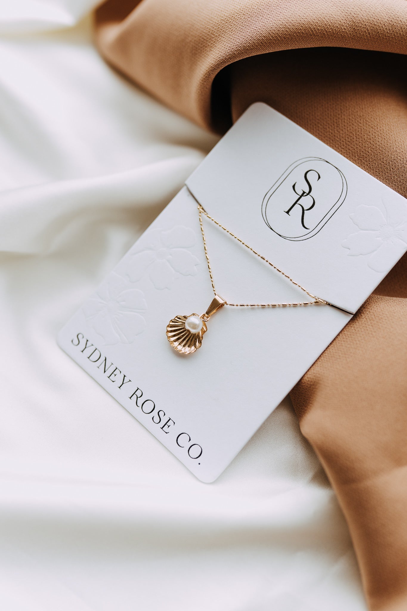 Pearl + Shell Gold Necklace