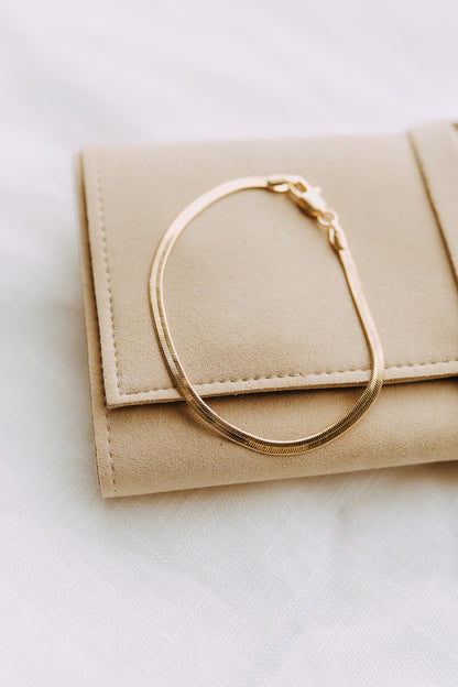Herringbone Bracelet - Gold Filled