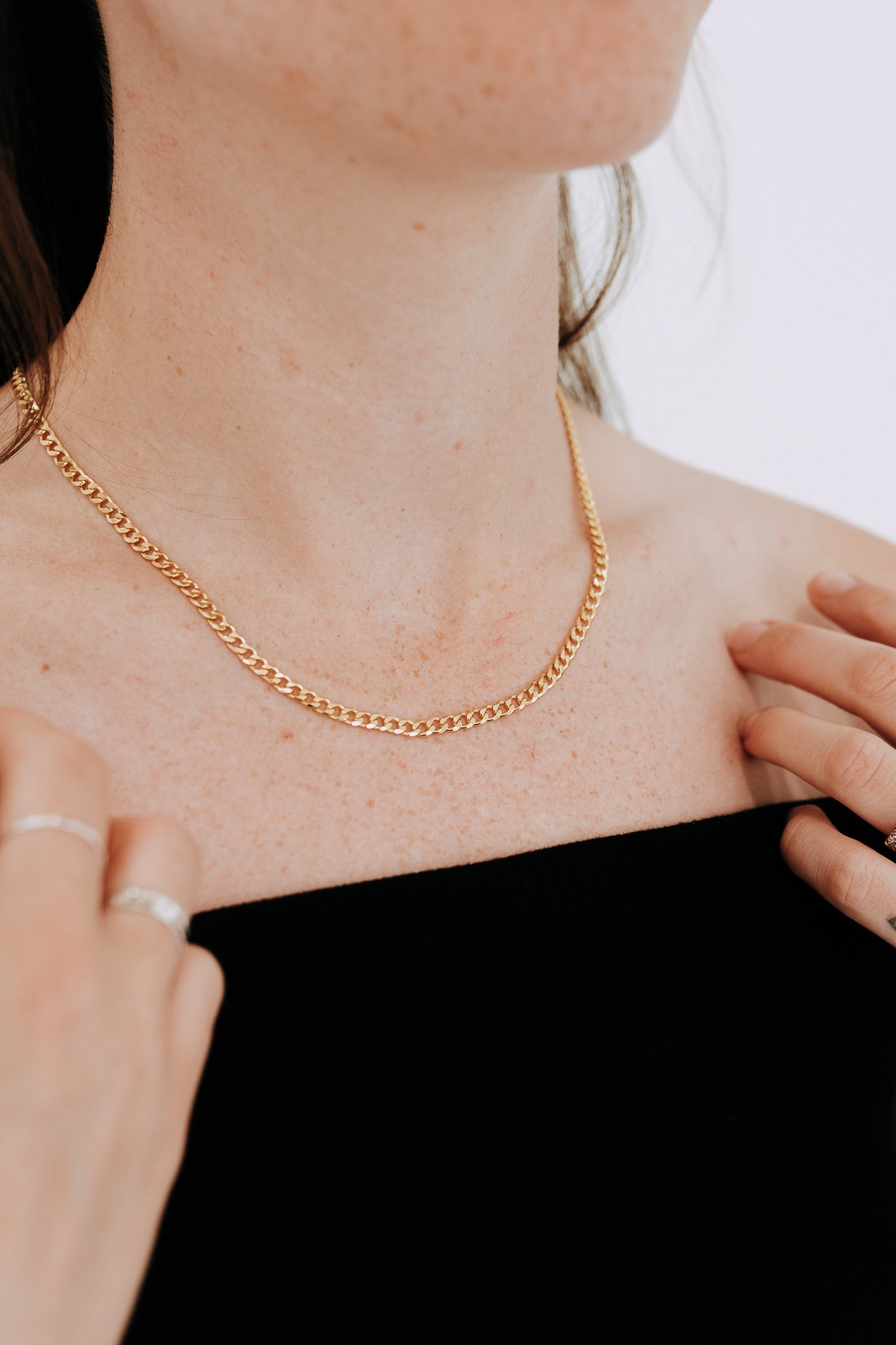 4mm Gold Filled Curb Chain Necklace | Classic Curb Chain