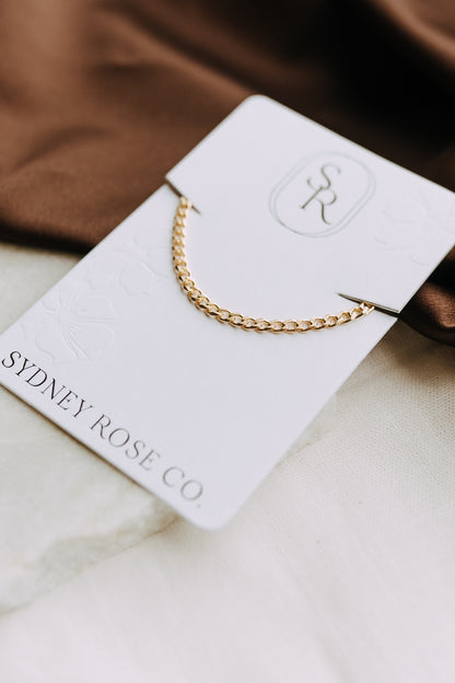 4mm Gold Filled Curb Chain Necklace | Classic Curb Chain