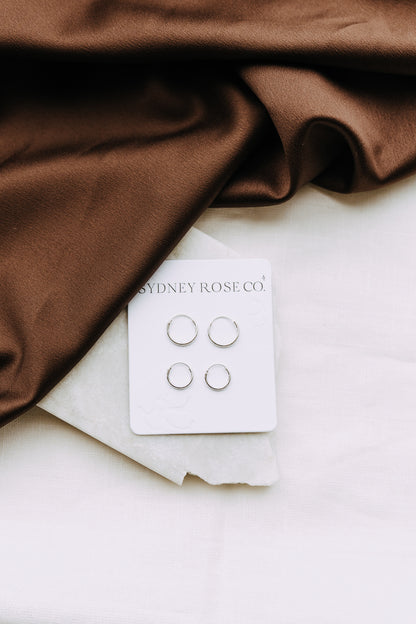 Sleeper Hoops - Sterling Silver